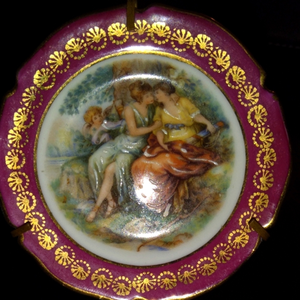 Miniture Limoges Hand Painted Plate